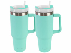 Pack de 2 gobelets isothermes sous vide coloris vert de la marque Rosenstein & Söhne